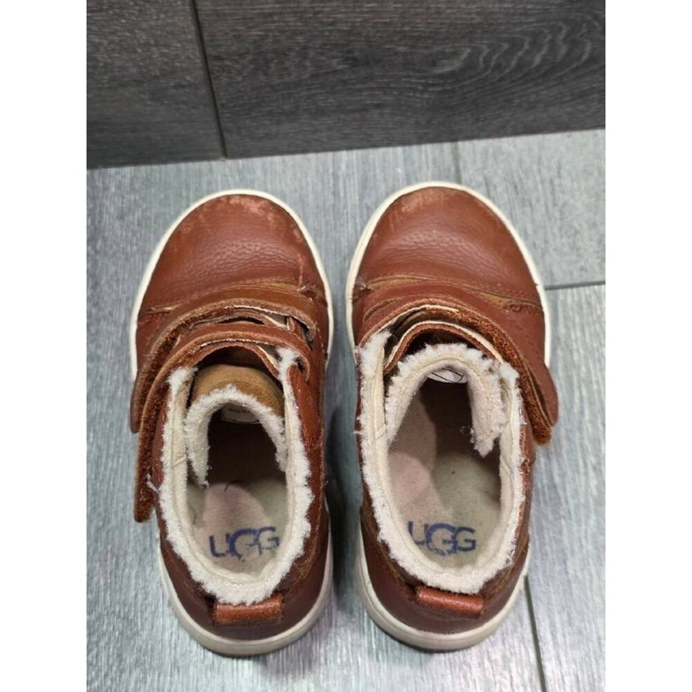 Ugg Kids Rennon boots warm II trainers Brown Sz 8 S000109 - Picture 6 of 11